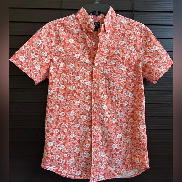 J.CREW Other - J. Crew Men's Flex Washed Slim Short-Sleeved Button-Up Hawaiian Shirt Sz Small